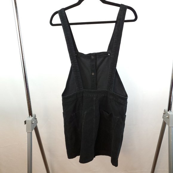 NWT Zara Black Snap Front Corduroy Jumper/Skirt-All Medium - Picture 2 of 15